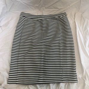 41 Hawthorn Black/White Striped Pencil Skirt